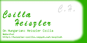 csilla heiszler business card